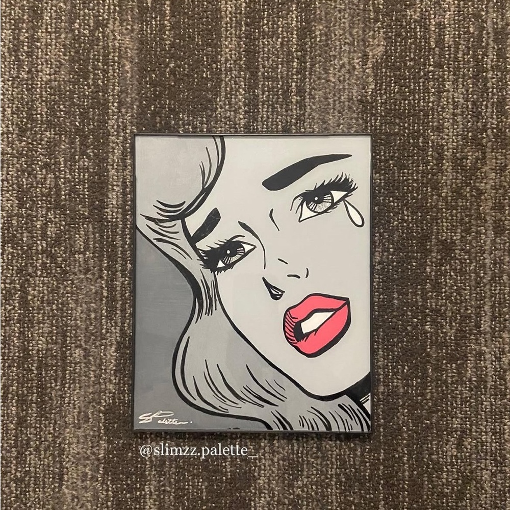 Pop Art Acrylic Glass Painting